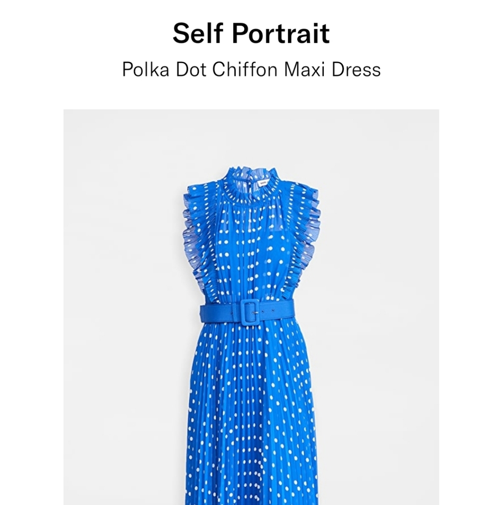 COPY - Self Portrait polka dot shiffon maxi dress